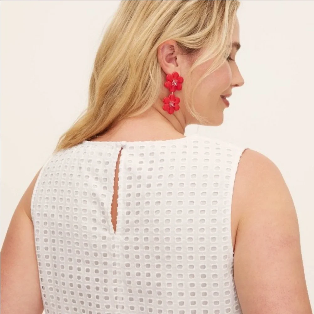 NWT Kate Spade x Target white eyelet shell tank top- XXL